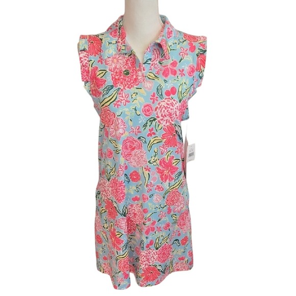 Gottex Dresses & Skirts - NWT Women's Gottex Floral Sleeveless Golf & Tennis Dress Ruffle Sleeve Medium